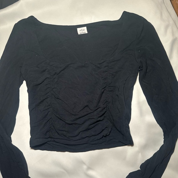 Aritzia Wilfred Black Square Neck Long Sleeve Top - Picture 5 of 5